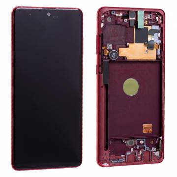 Original Écran Complet Vitre Tactile LCD Châssis Samsung Galaxy Note 10 Lite 2020 (N770F) Service Pack Rouge